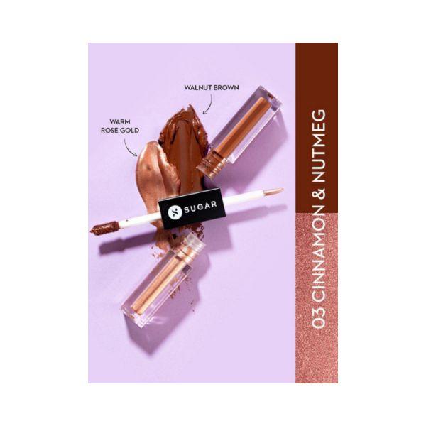 Netmeds | Sugar Cosmetics Two Good To Be True Dual Eyeshadow 03 Cinnamon and Nutmeg 1.5ml