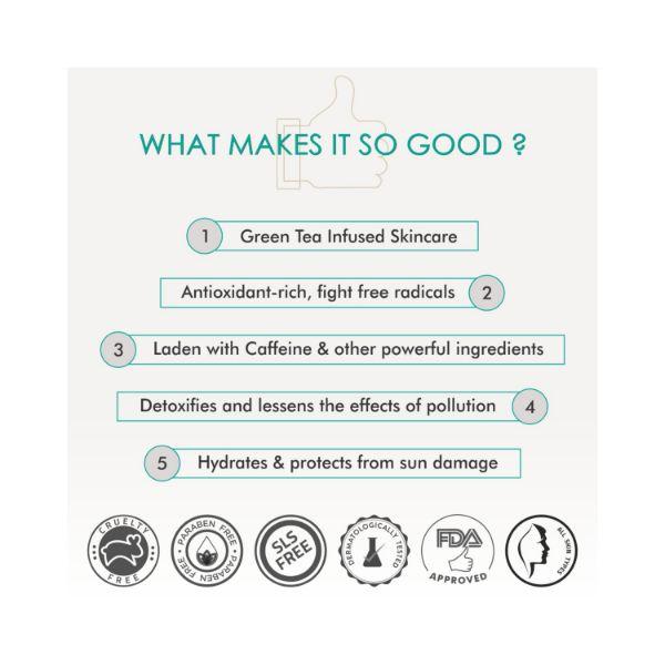 mCaffeine Green Tea Day Hydration Routine 140 ml - Face Gels