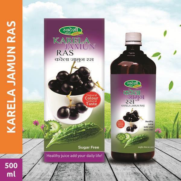 Swadeshi Karela Jamun Ras Liquid 500 ml - Diabetes Care (Ayush)