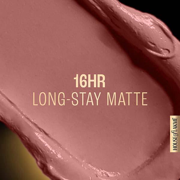 Lakme Forever Matte Liquid Lip, 16hr Lipstick, Nude Hue 5.6ml - Liquid Lipsticks