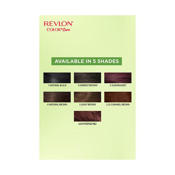 Revlon Color N Care Nourshing Permanent Hair Color Blend of Oil and Shea Butter - 3.16 Burgundy 40gm - Crème