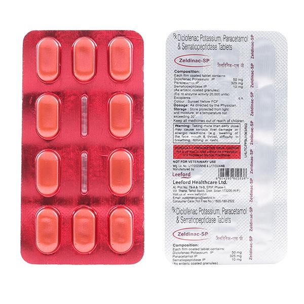 Zeldinac SP Tablet 10'S - Pain relief-Nsa