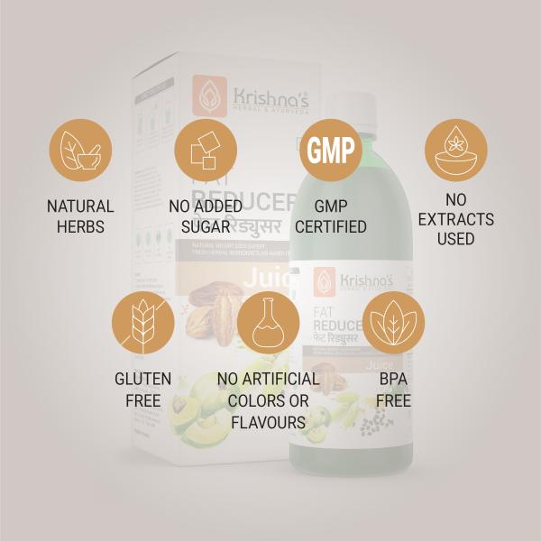 Krishna's Herbal & Ayurveda Fat Reducer Juice 500 ml - Ayurvedic Juices