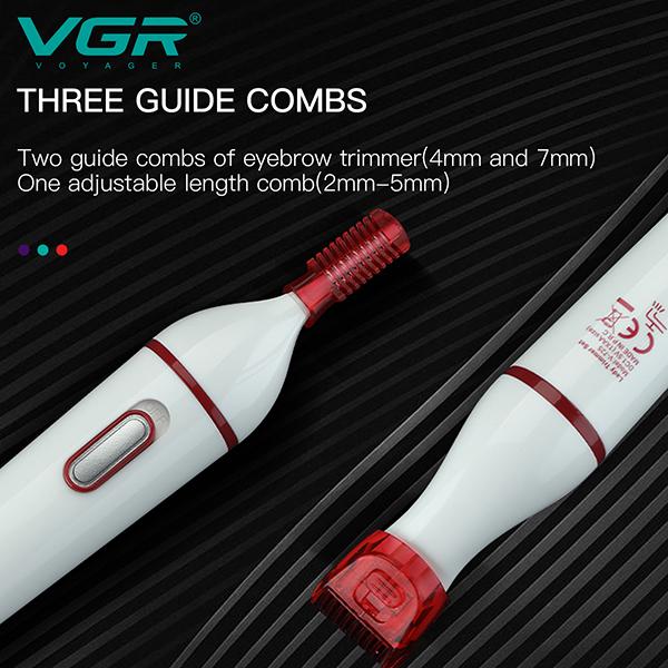 VGR V725 4in1 Women Grooming Kit for Face Legs Underarms Bikini Eyebrow Ear and Nose Trimmer 1s 1's - Hair Removal Accessories