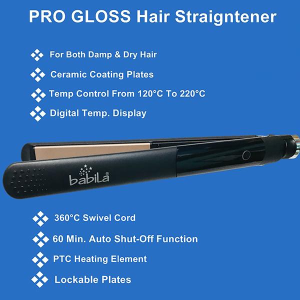 Babila Pro Gloss Hair Straightener-BHS-E15 - Straighteners