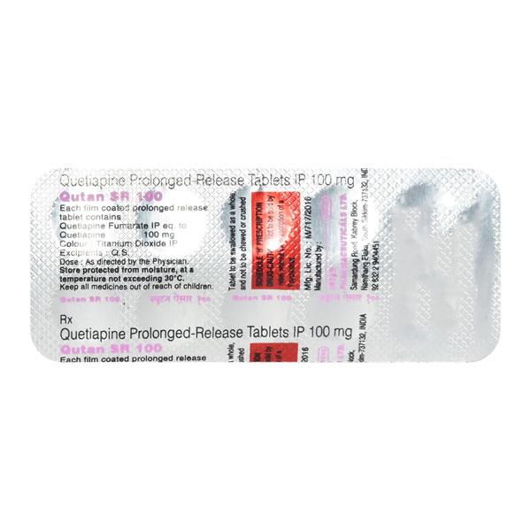 Qutan SR 100mg Tablet 10'S - Schizophrenia-Aps
