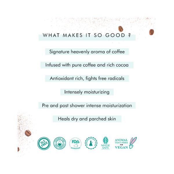 mCaffeine Pre & Post Shower Moisturization Routine Coffee Body Massage Oil & Choco Body Butter 350 gm - Body Butter