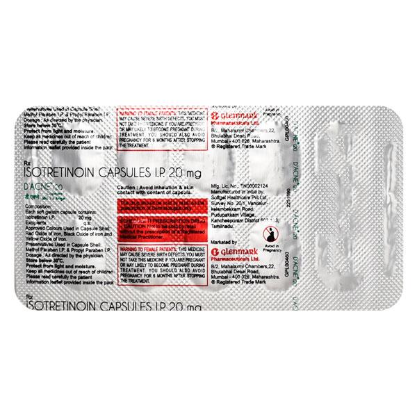 D Acne I 20mg Capsule 10'S - Acne-Acn