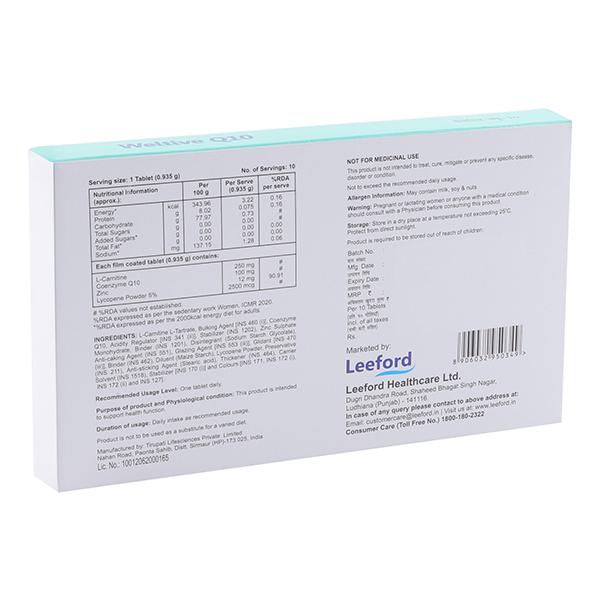 WELTIVE Q 10 Tablet 10's - Supplements-Sup