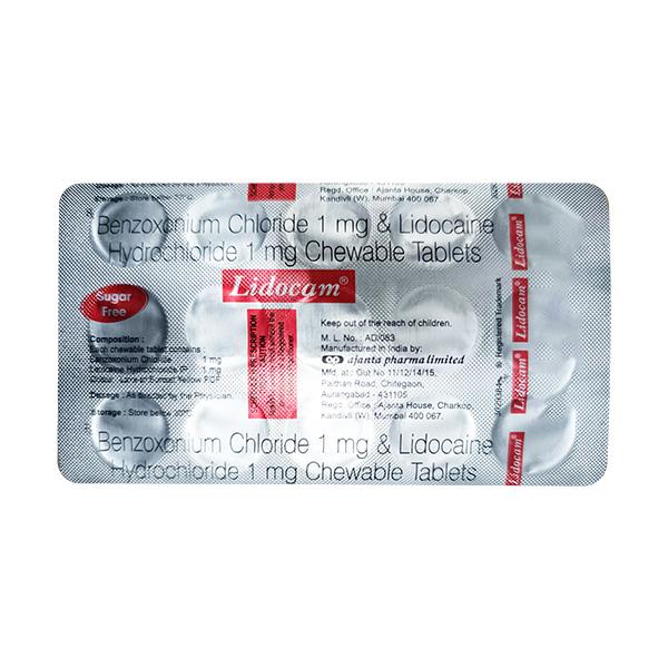 LIDOCAM SUGAR FREE Chewable Tablet 15's - Oral Care - P-Mou