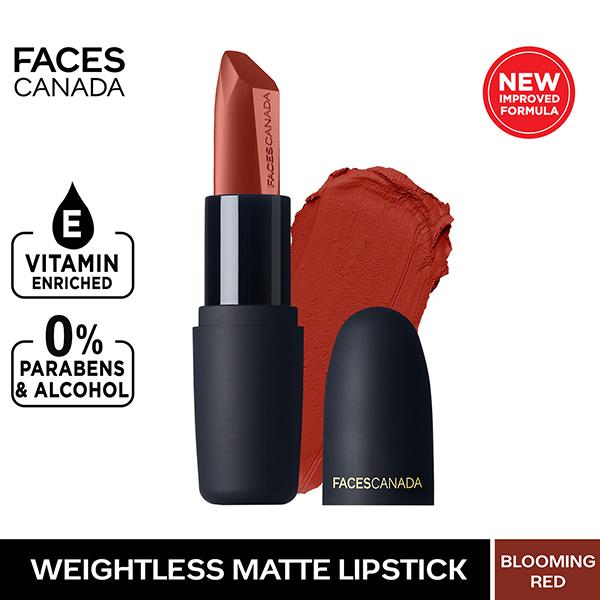 Faces Canada Weightless Matte Lipstick - Blooming Red 22 (Red), 4.5gm - Lipsticks