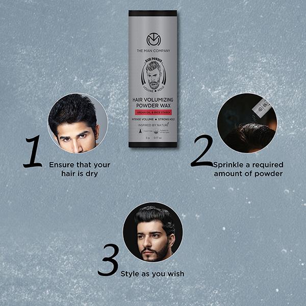 The Man Company Hair Volumizing Powder Wax for Men 5 gm - Multi-Stylers