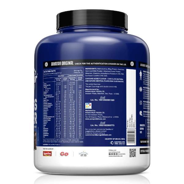 Avvatar Mass Gainer Protein Powder - Belgian Chocolate Flavour (Jar) 2 kg - Whey Proteins