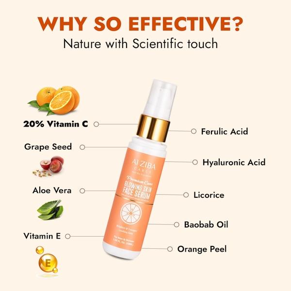 Alziba Cares 20% Vitamin C Glowing Face Serum 50 ml - Face Serum