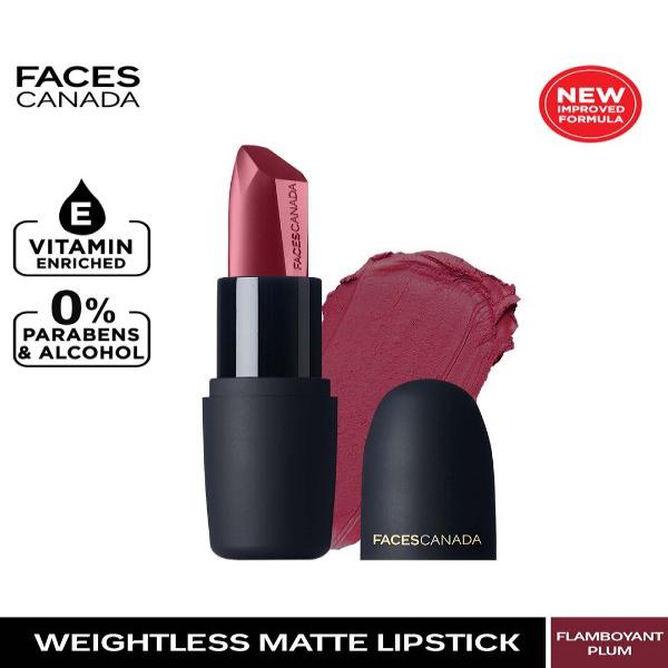 Facescanada Weightless Matte Finish Lipstick Flamboyant Plum 12 4.5 gm - Lipsticks