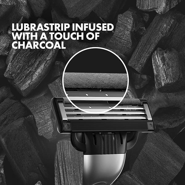Gillette Mach3 Charcoal Shaving Razor Blades - Lubastrip For A Smooth Glide 2's - Razors & Cartridges