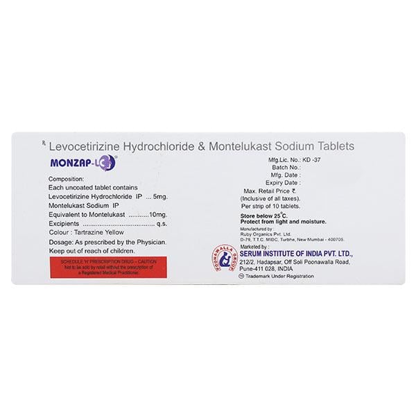 MONZAP LC Tablet 10's - Allergies-Ant