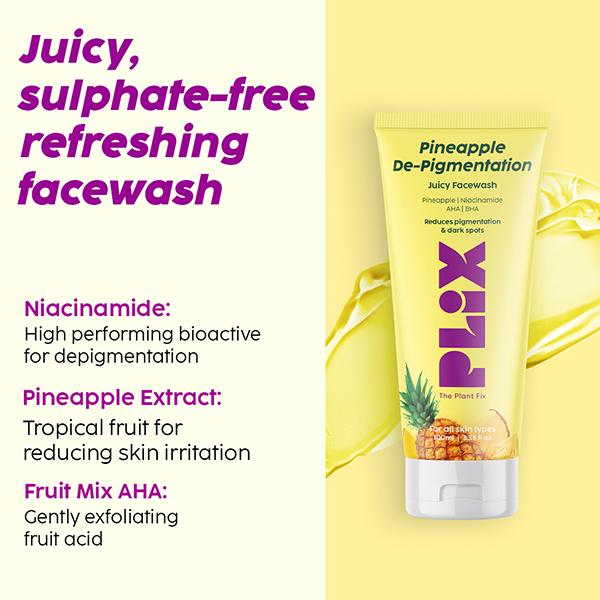 Plix The Plant Fix 3% Tranexamic Face Serum (30Ml) And Pineapple Foaming Face Wash (100Ml) 2's - Face Serum