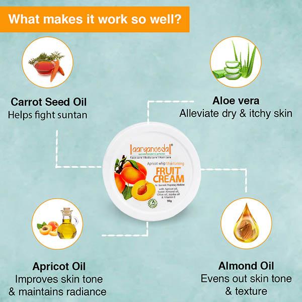 Aryanveda Apricot Whip Moisturising Cream 90 gm - Day Cream
