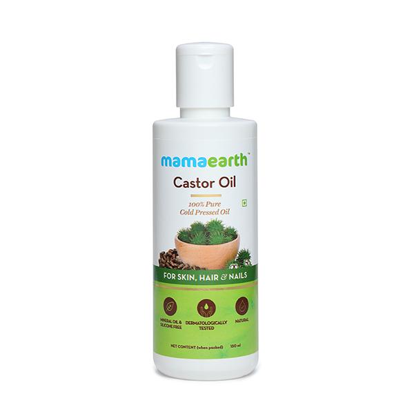 Netmeds | Mamaearth Castor Oil 100% Pure Cold Pressed Oil for Skin, Hair & Nail 150ml
