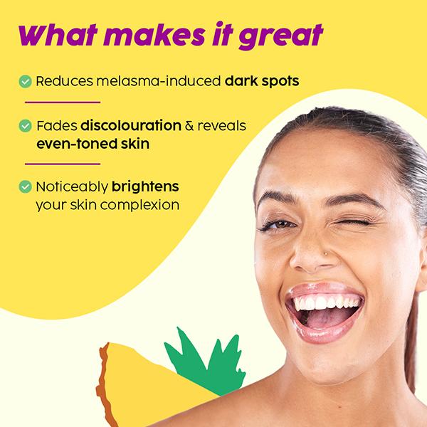 Plix The Plant Fix Glutathione Skin Glow 15 Tablets And Pineapple Serum Combo, 2% Unisex 30 ml - Face Serum