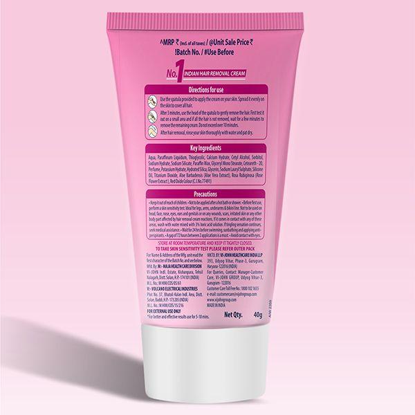 VI-John Feather Touch Hair Removal Cream Rose & Aloe Vera Tube for Normal Skin 40 gm - Shaving Creams