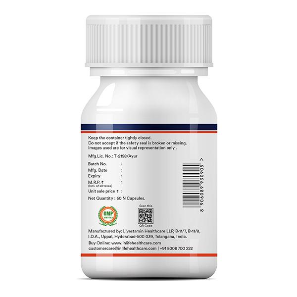 Inlife Shilajit Extract 500 mg Veg Capsule 60's - Sh.Shilajit Ghan - Sexual Care