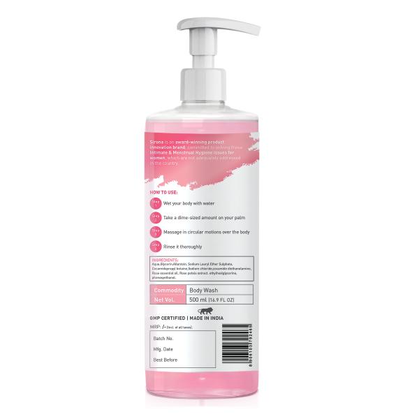 Sirona Body Wash - Hasayan Rose 500 ml - Shower Gels & Body Wash