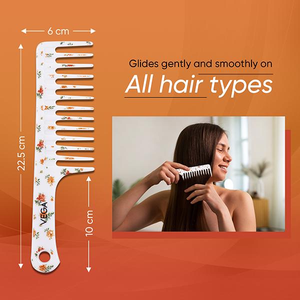 Vega D'ZYNE Comb White (DC - 1268H) 1's - Hair Combs