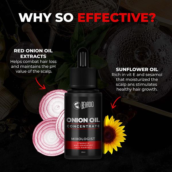 Beardo Onion Oil Concentrate Mixologist 25 ml - Hair Oils