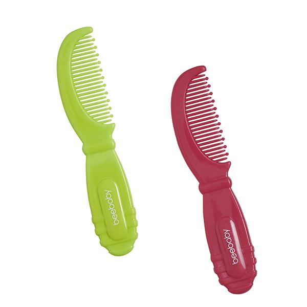 BeeBaby Round Edge Baby Comb -(Pink & Green) 0M+ 2's - Baby Skin Care