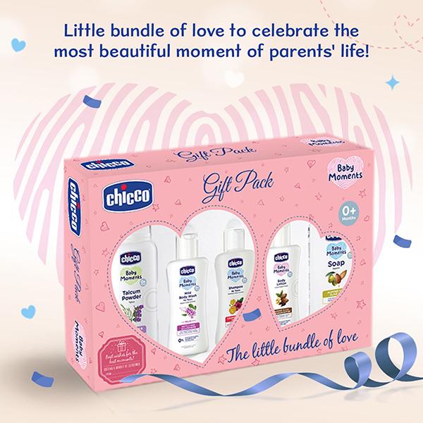 Chicco Baby Moments Baby Essential Set Pink 100 gm - Baby Powder