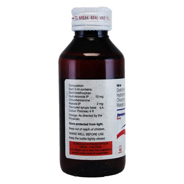 Zerotuss D Sugar Free Syrup 100ml - Cough And Cold-Cou