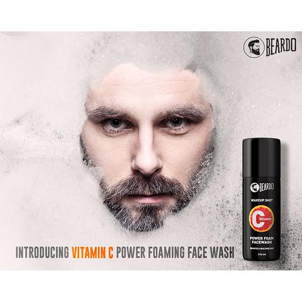 Beardo Wakeup Shot Vitamin C Power Foam Facewash 130 ml - Face Wash & Cleansers