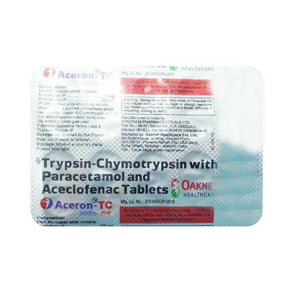 Aceron TC Tablet 10'S - Pain relief-Nsa