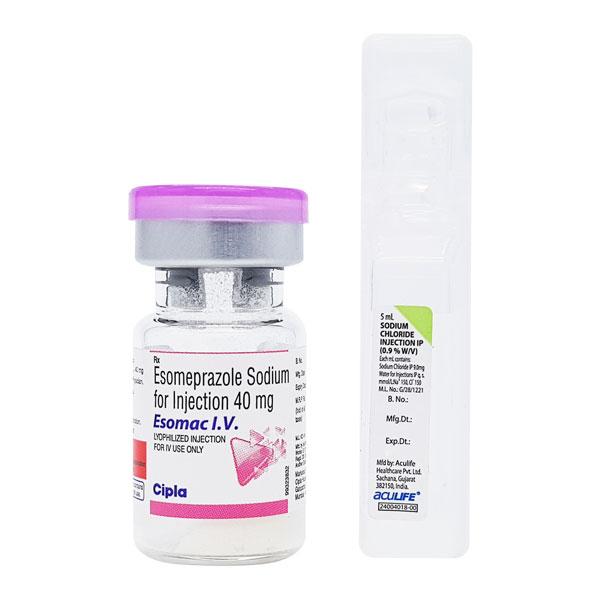 Esomac IV Injection 1's - Ulcer/Reflux/Flatulence-Aaa