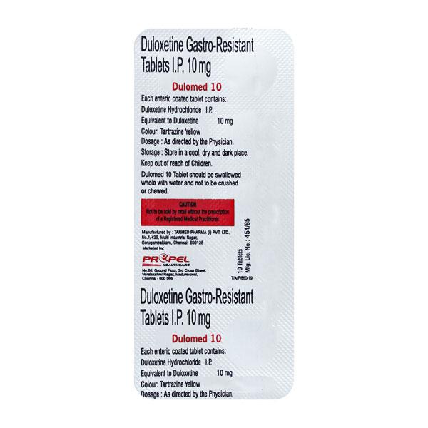 DULOMED 10 Tablet 10's - Depression-Ant