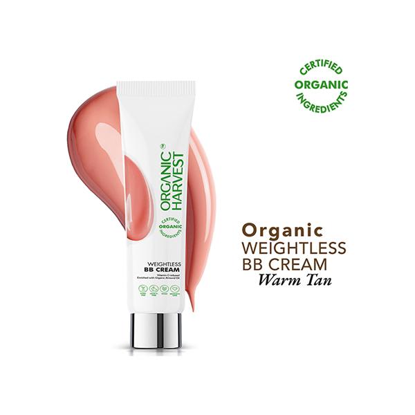 Organic Harvest Weightless BB Cream - Warm Tan 30 gm - Bb & Cc Creams