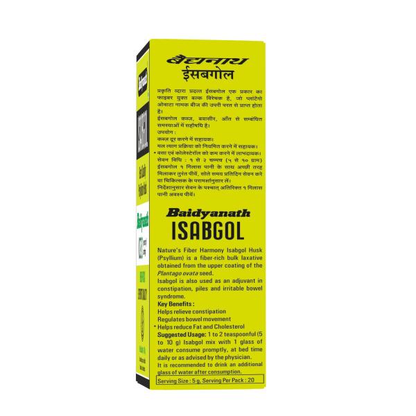 Baidyanath Isabgol Psyllium  Husk Powder 100g - Digestive Care