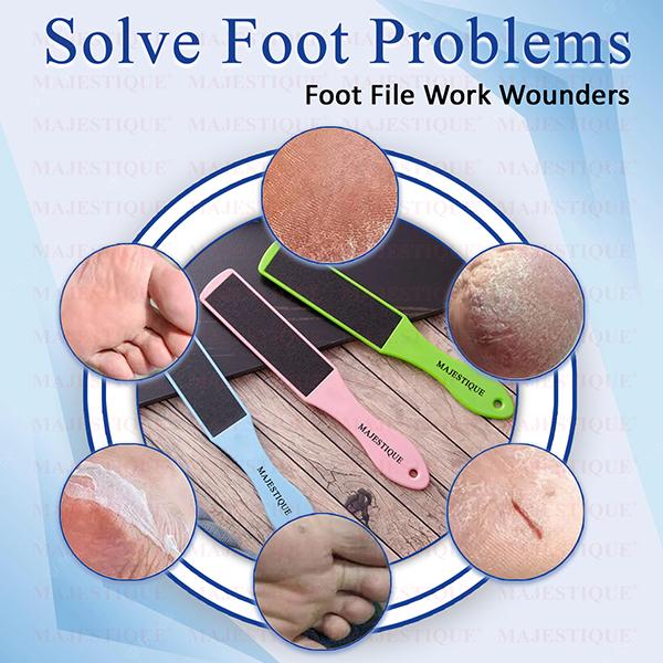 Majestique Double-Sided Foot File for Callus Removal, Smooth Feet  - Color May Vary 1's - Manicure & Pedicure Kits