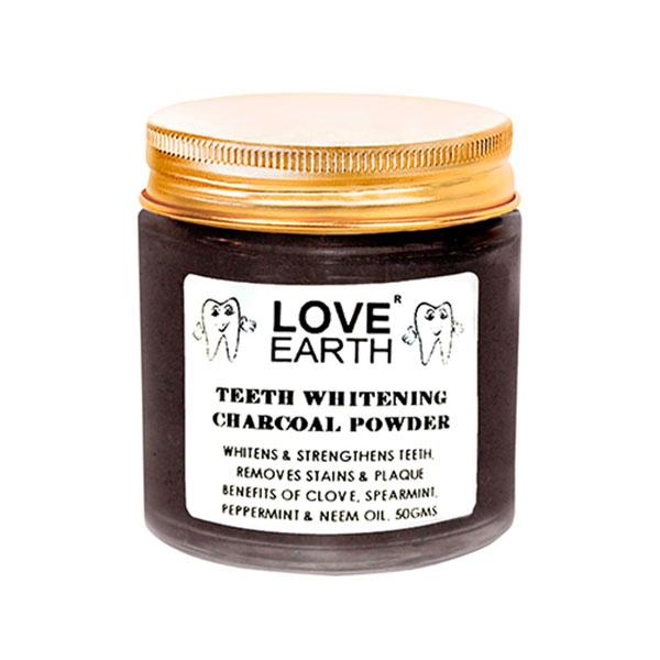 Netmeds | Love Earth Charcoal Teeth Whitening Powder With Peppermint & Neem Oil 50 gm