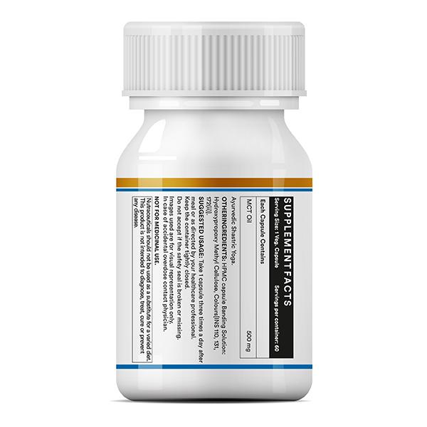 Inlife MCT Oil 500 mg Liquid Filled Veg Capsule 60's - Weight Loss