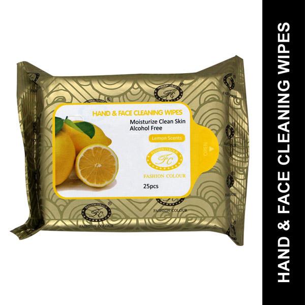Netmeds | Fashion Colour Hand & Face Cleansing Wipes, Lemon Scents 25's