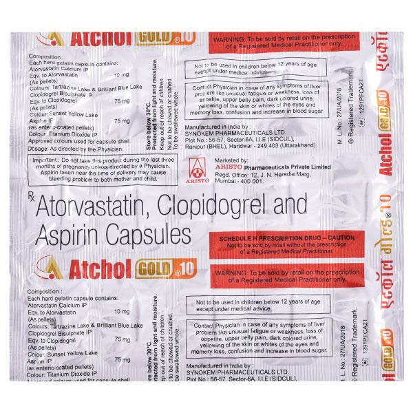 ATCHOL GOLD 10 Capsule 15's - Blood Clot-Ant