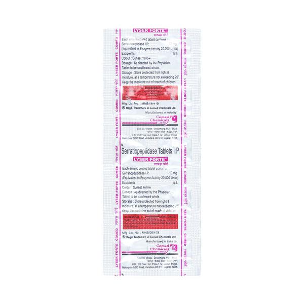 Lyser Forte Tablet 10'S - Pain relief-Ant