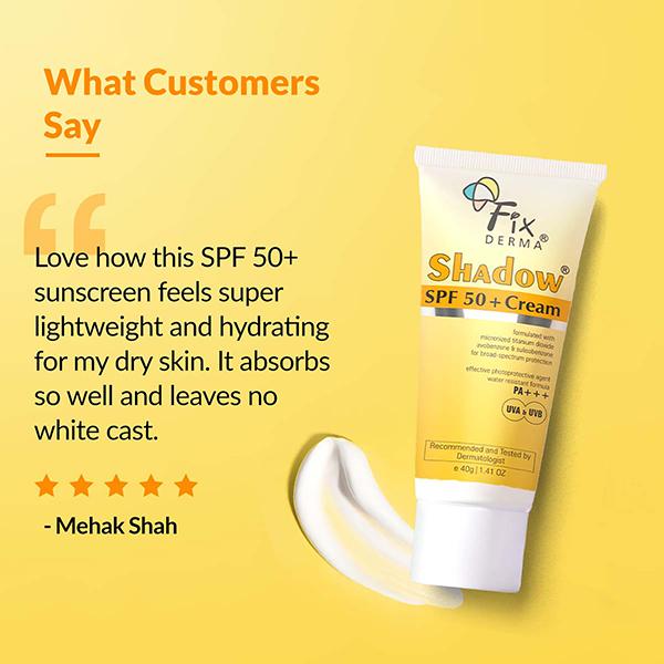Fixderma Shadow SPF 50+Cream 40gm - Face Sunscreen