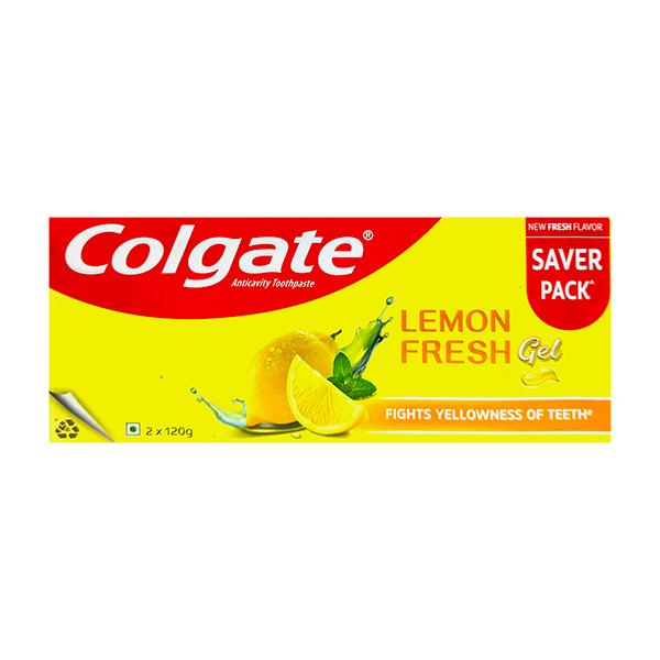 Netmeds | Colgate Lemon Fresh Gel ToothPaste (Pack Of 2 X 120 g)
