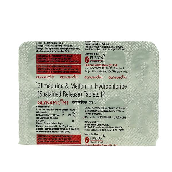 Glynamic M 1Mg Tablet 10's - Diabetes-Ant