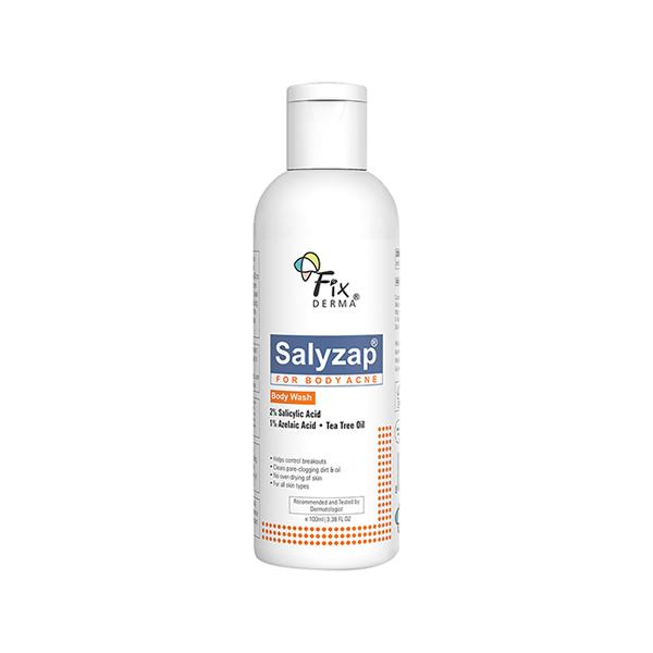 Netmeds | Fixderma Salyzap 2% Salicylic Acid Body Wash For Acne For Acne Prone Skin 100 ml