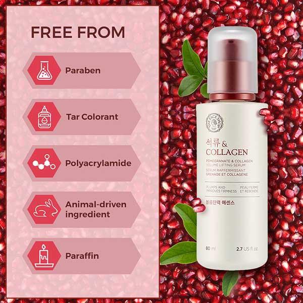The Face Shop Pomegranate And Collagen Volume Lifting Serum 80 Ml - Face Serum